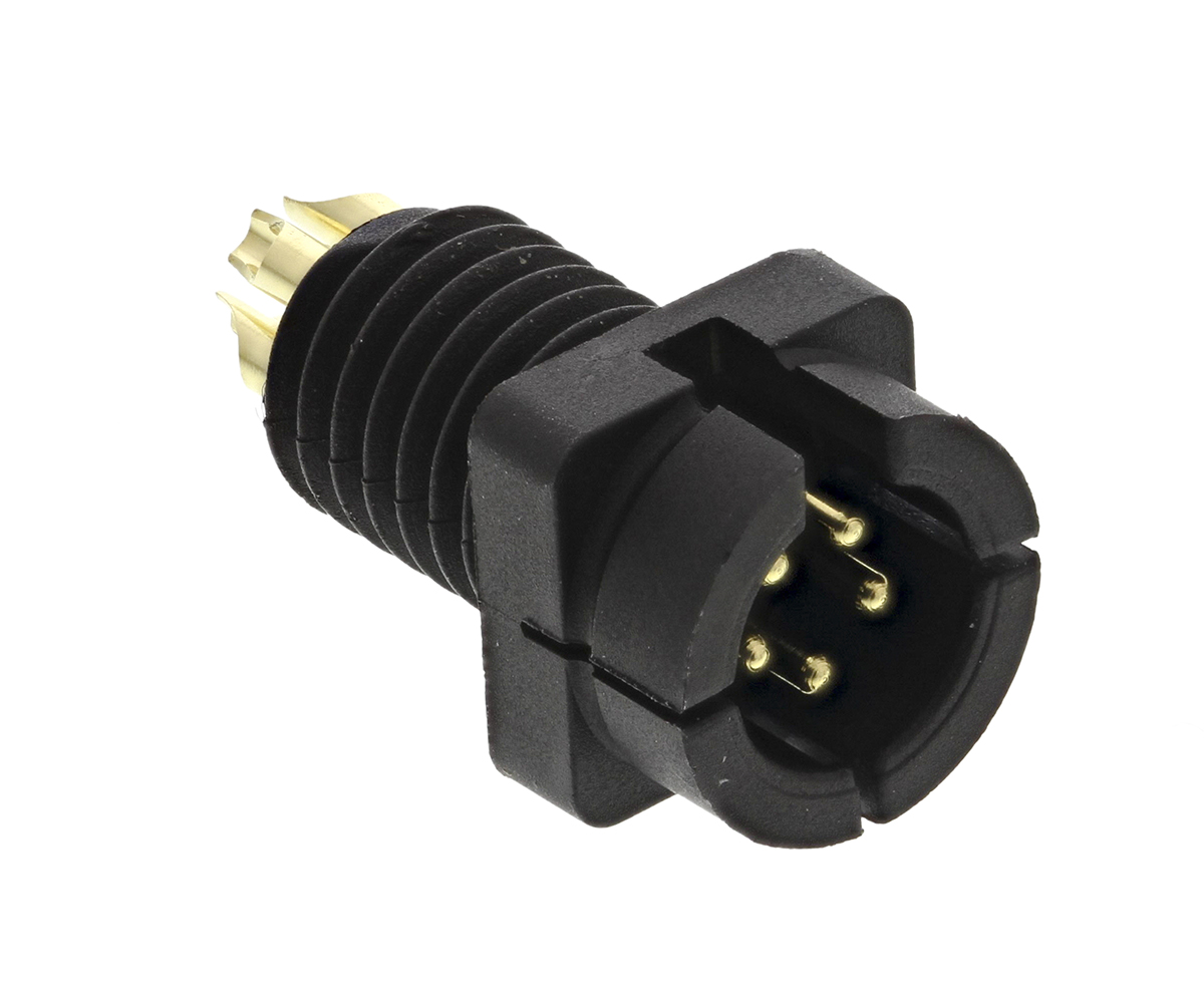 binder Circular Connector, 5 Contacts, Panel Mount, Subminiature Connector, Plug, Male, IP40, 719 Series