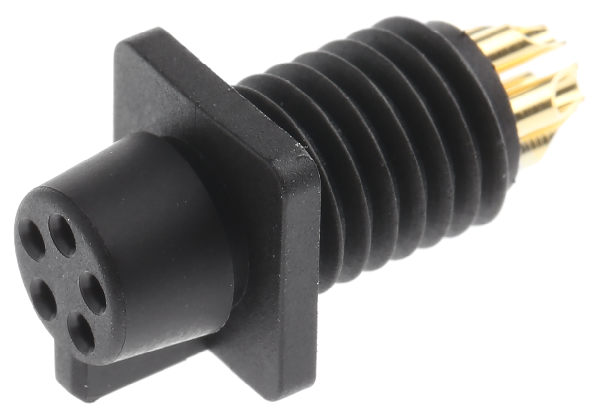 binder Circular Connector, 5 Contacts, Panel Mount, Subminiature Connector, Socket, Female, IP40, 719 Series