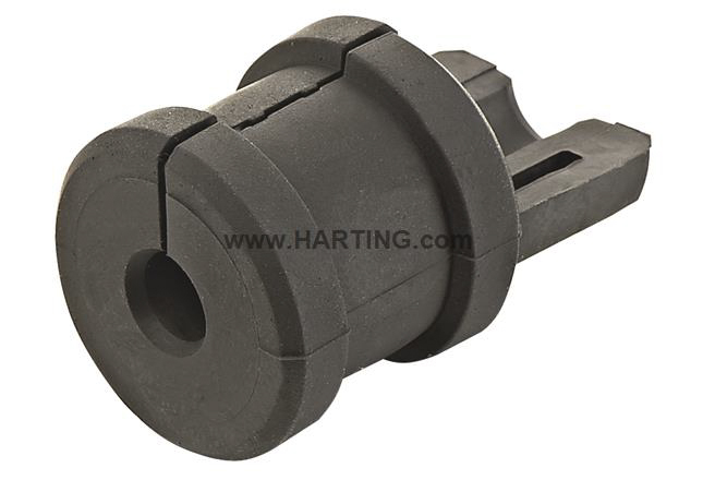 HARTING HAN Black Thermoplastic Cable Grommet for 11 mm Cable Dia. for 10 mm Cable Dia. 09000005358