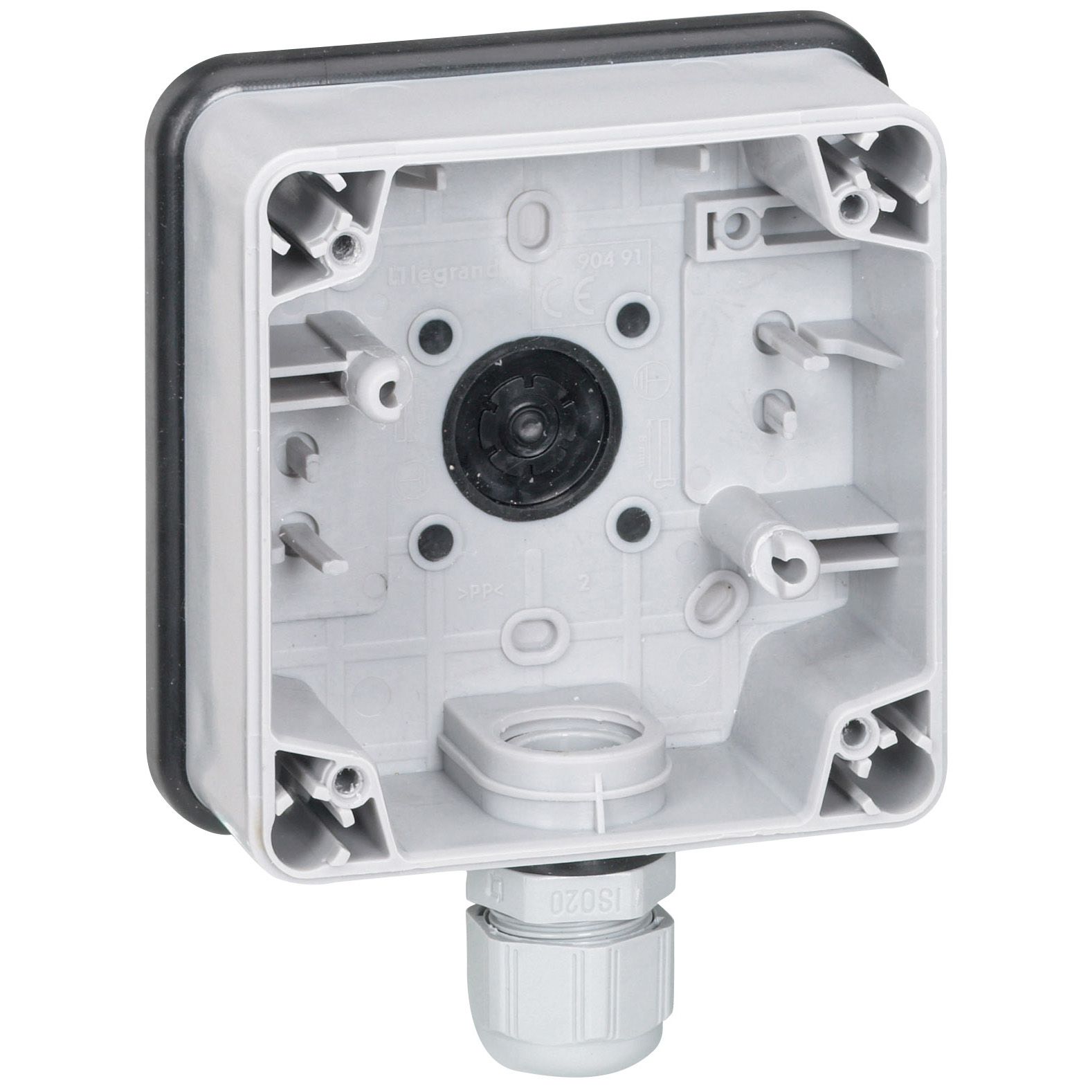 Legrand Grey Grey Thermoplastic Back Box, IP55, 1 Gangs