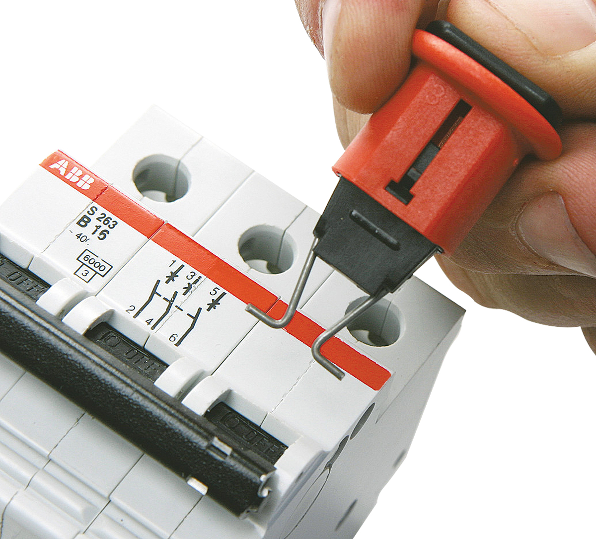 Brady Red 1-Lock Lockout Glass Reinforced Nylon Miniature Circuit Breaker Switch Lockouts, 7.14 mm