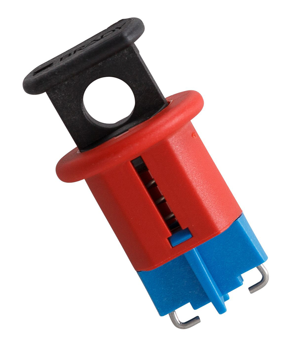 Brady Red 1-Lock Lockout Glass Reinforced Nylon Miniature Circuit Breaker Switch Lockouts, 7.14 mm