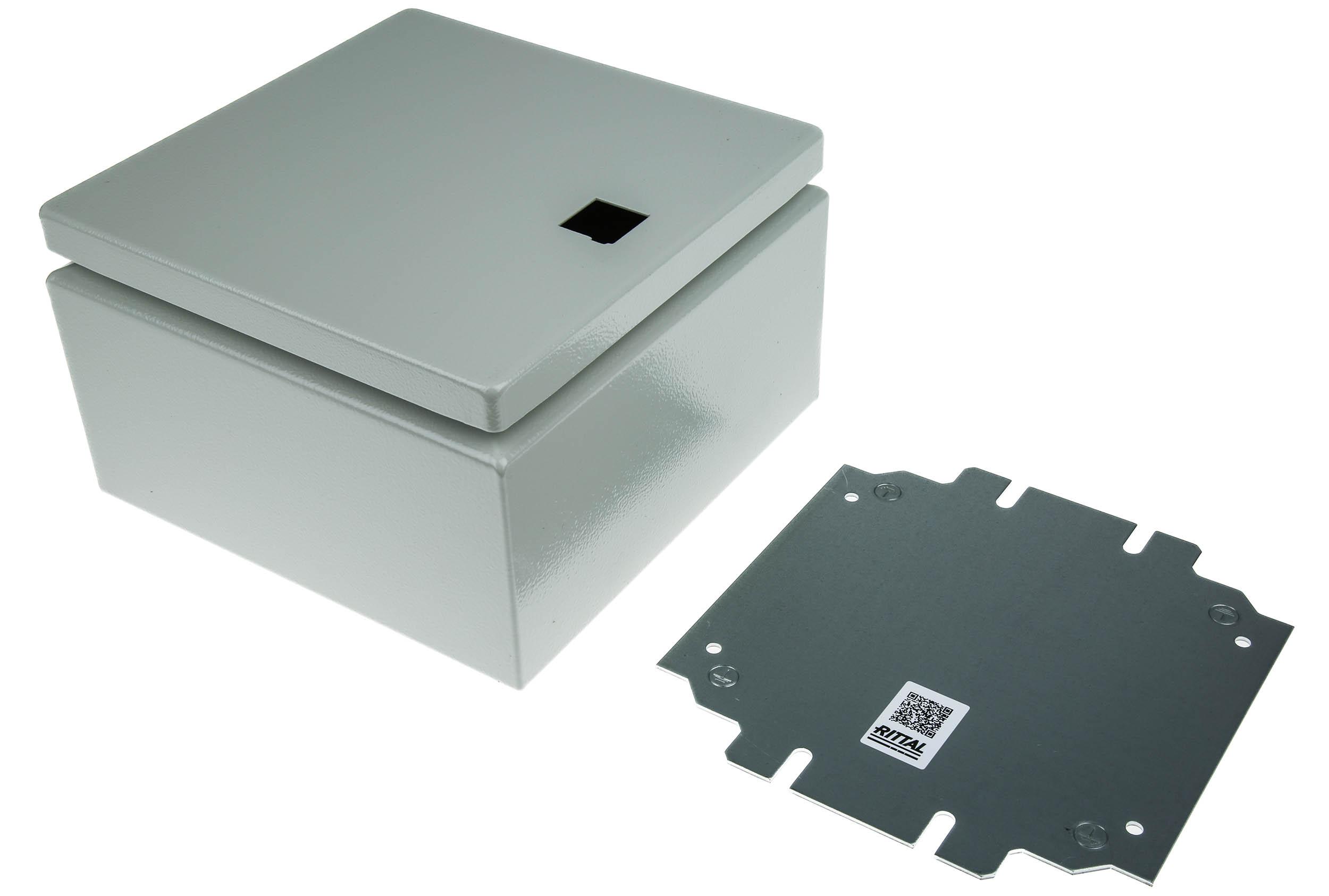 1549000 Rittal Sheet Steel Metal Enclosure, 120mm x 200 mm x 200 mm