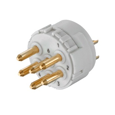 HARTING Male Circular Connector Insert size M23 6 Way for use with M23 Circular Connector