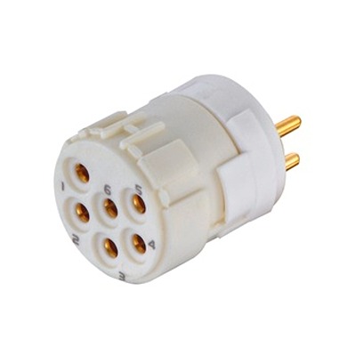 HARTING Female Circular Connector Insert size M23 6 Way for use with M23 Circular Connector