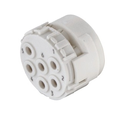 HARTING Male Circular Connector Insert size M23 6 Way for use with M23 Circular Connector