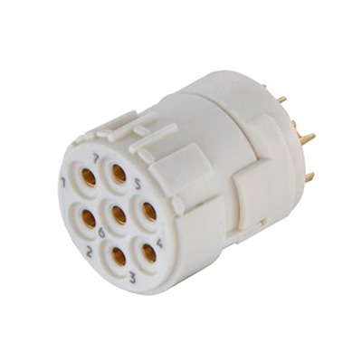 HARTING Female Circular Connector Insert size M23 7 Way for use with M23 Circular Connector