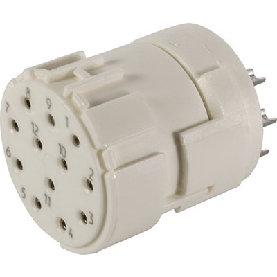 HARTING Female Circular Connector Insert size M23 12 Way for use with M23 Circular Connector