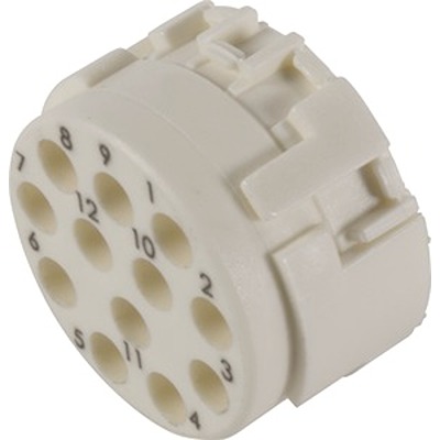 HARTING Male Circular Connector Insert size M23 12 Way for use with M23 Circular Connector