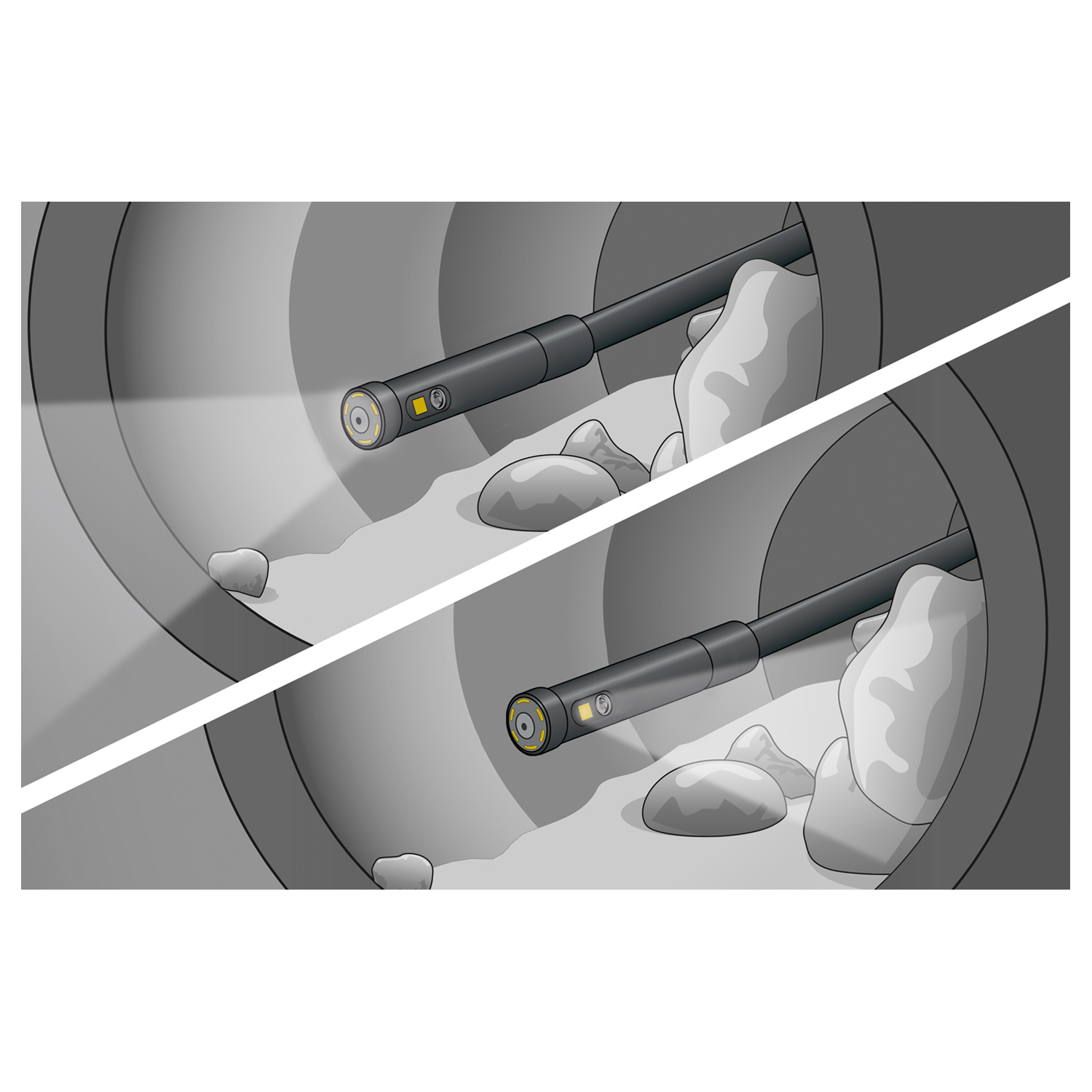 09228355h Laserliner 092.283.55H 5.5 mm probe Inspection Camera, 2 m Probe Length, 1280 x 720 pixel Resolution, LED Illumination