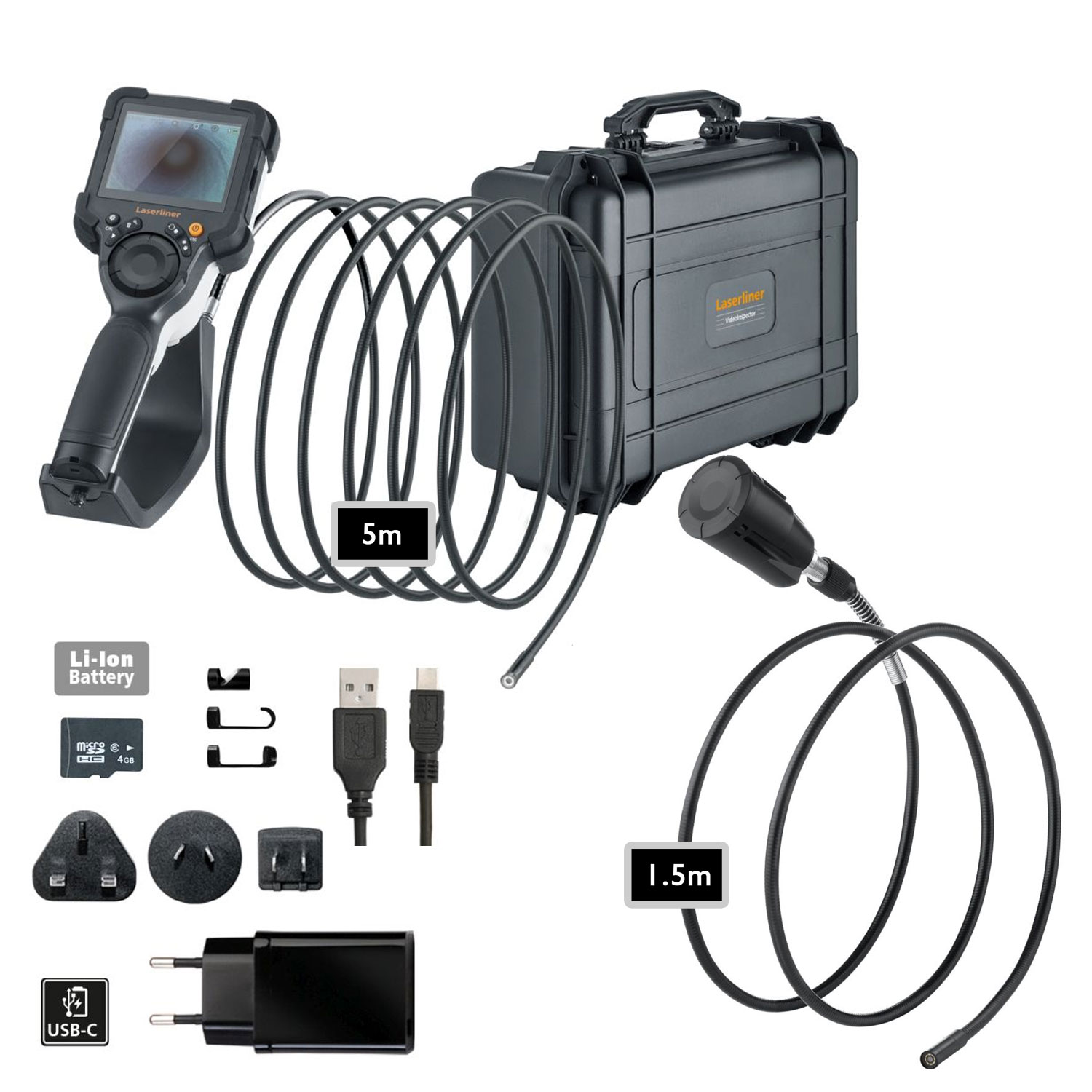Protimeter 092.928B 7.9 mm probe Inspection Camera, 5 m Probe Length, 640 x 480 pixel Resolution, LED Illumination