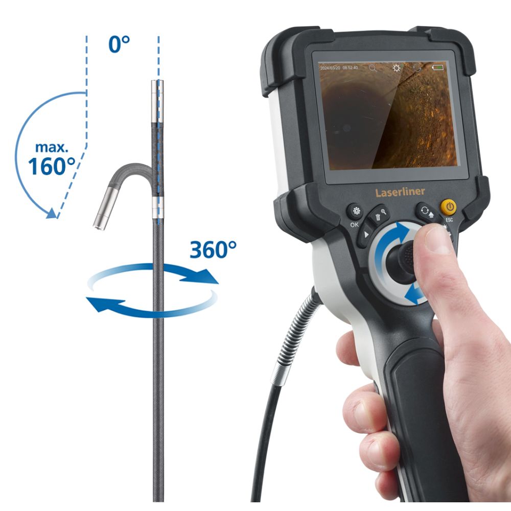 092935a Laserliner 092.935A 9 mm probe Inspection Camera Kit, 1 m Probe Length, 640 x 480 pixel Resolution, LED Illumination