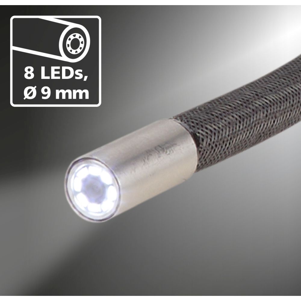 092935a Laserliner 092.935A 9 mm probe Inspection Camera Kit, 1 m Probe Length, 640 x 480 pixel Resolution, LED Illumination