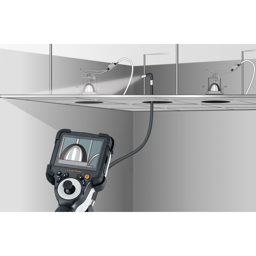 092935a Laserliner 092.935A 9 mm probe Inspection Camera Kit, 1 m Probe Length, 640 x 480 pixel Resolution, LED Illumination