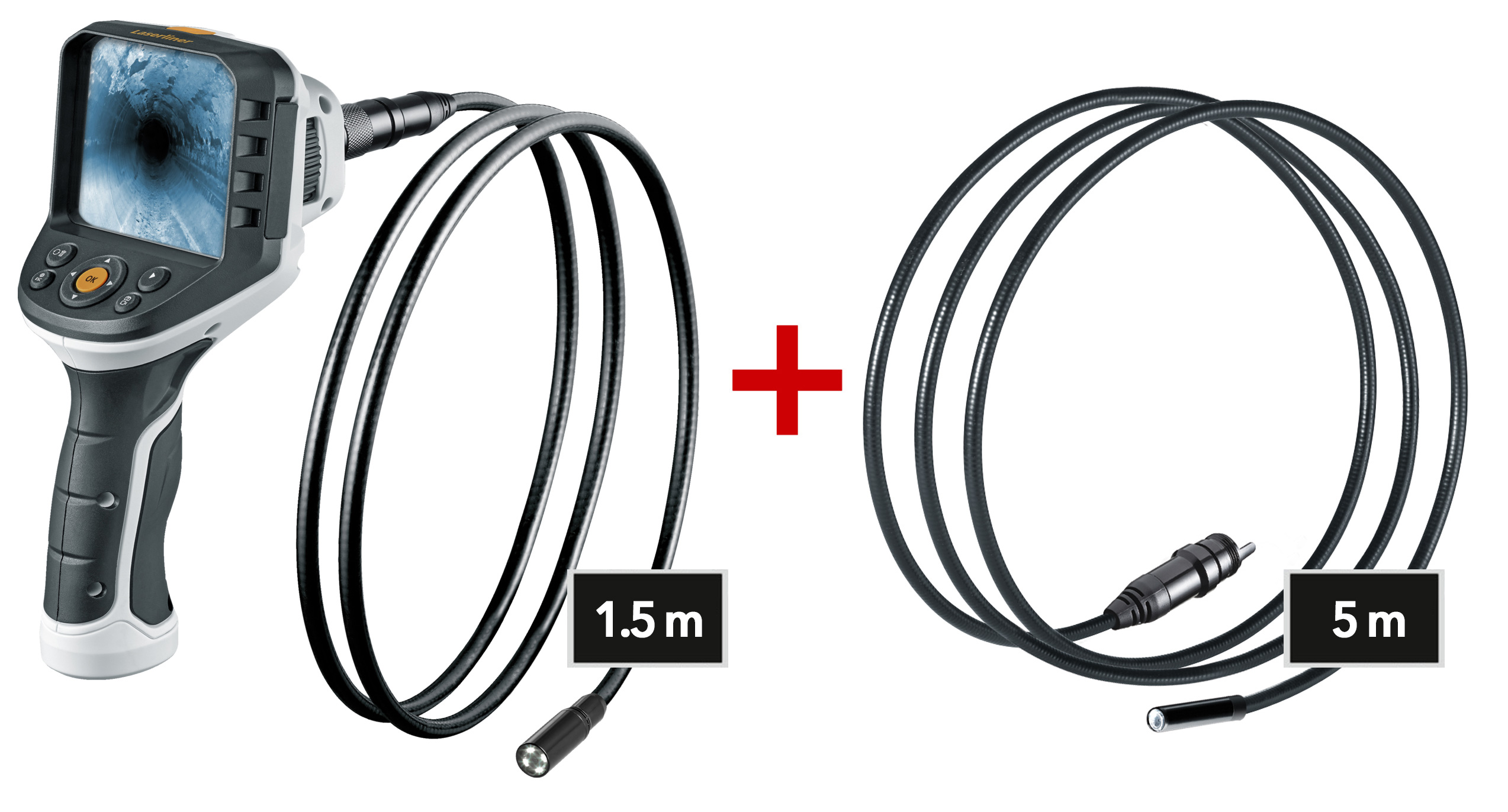 Laserliner 092.946B 17 mm probe Inspection Camera Kit, 1.5 m Probe Length, 640 x 480 pixel Resolution, LED Illumination