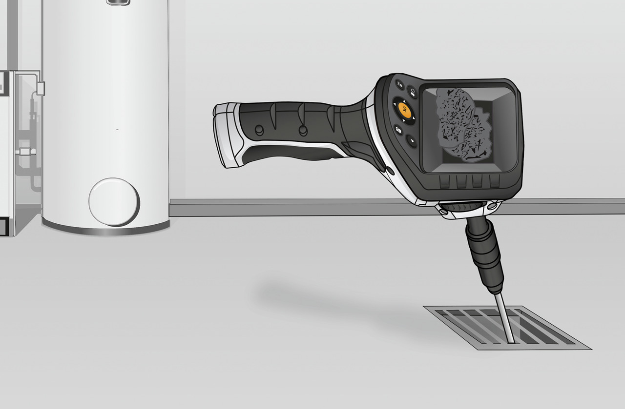092948a Laserliner 092.948A 4 mm probe Inspection Camera Kit, 400 mm Probe Length, 320 x 240 pixel Resolution, LED Illumination