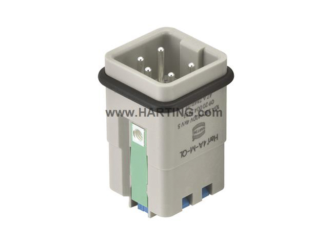 HARTING Heavy Duty Power Connector Insert, 10A, Han A Series Male, 4 Contacts