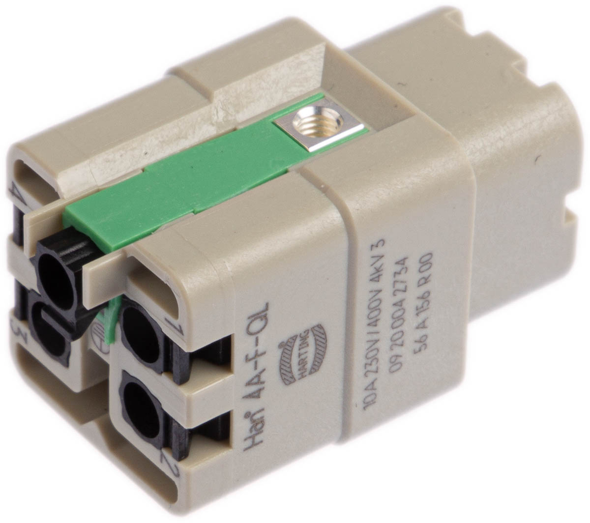 09200042734 HARTING Heavy Duty Power Connector Insert, 10A, Han A Series Female, 4 Contacts