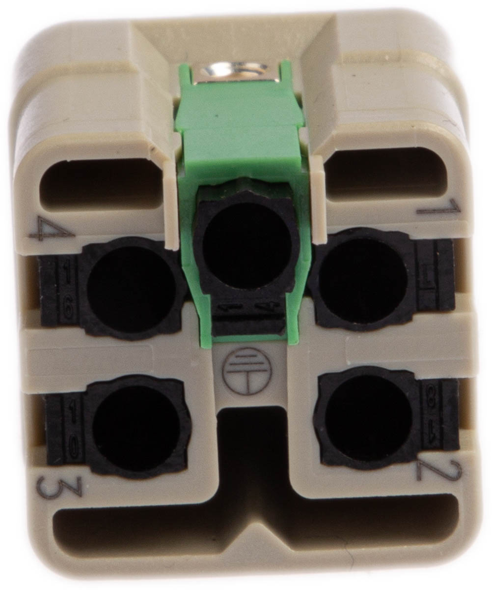 09200042734 HARTING Heavy Duty Power Connector Insert, 10A, Han A Series Female, 4 Contacts