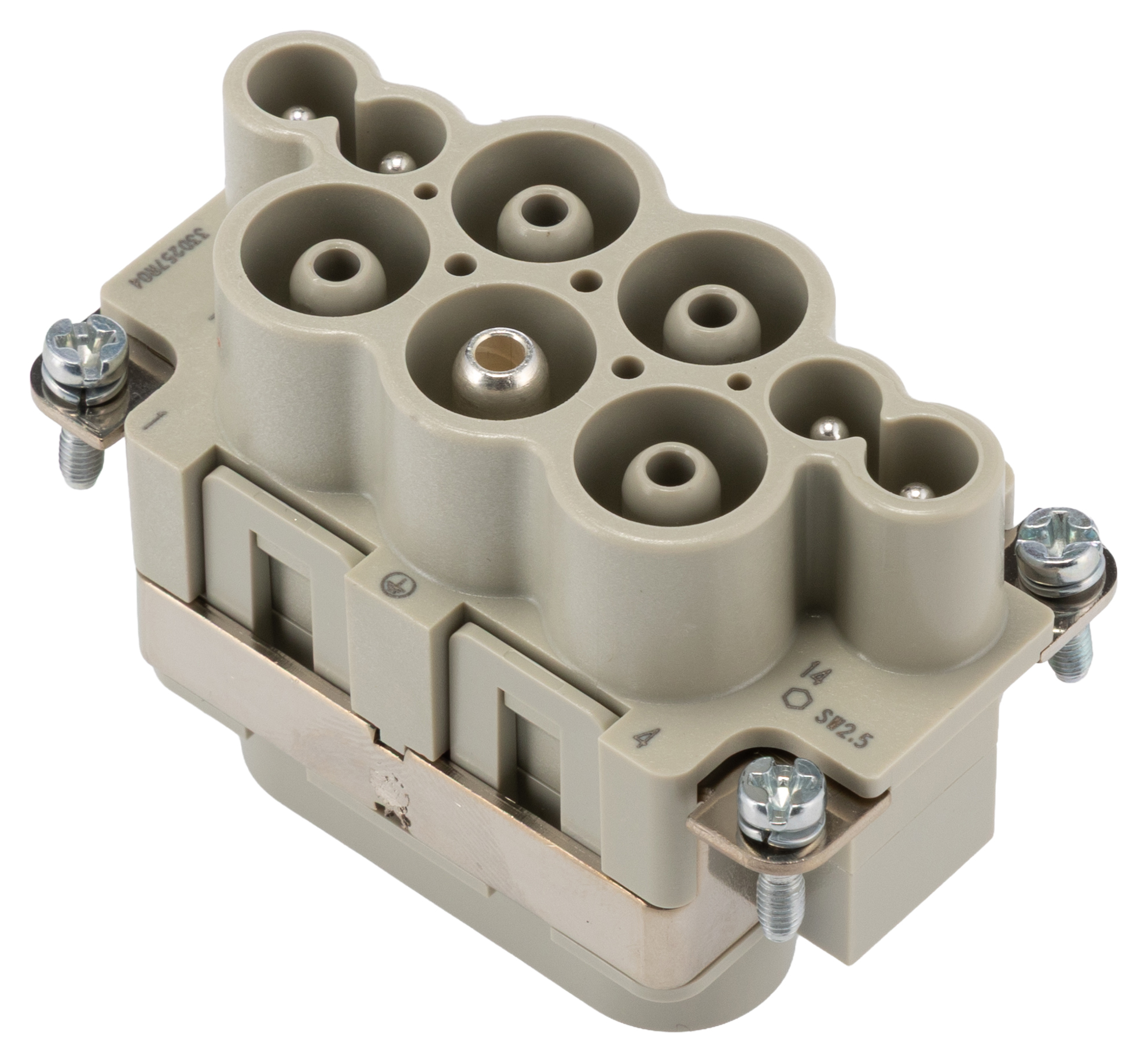 HARTING Heavy Duty Power Connector Insert, 63A, 938 Series Male, 8 Contacts