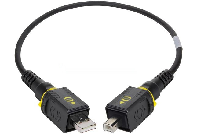 HARTING USB Cable, Male USB 2.0 Type A to Male, USB 2.0 USB 2.0, Black, 3 m