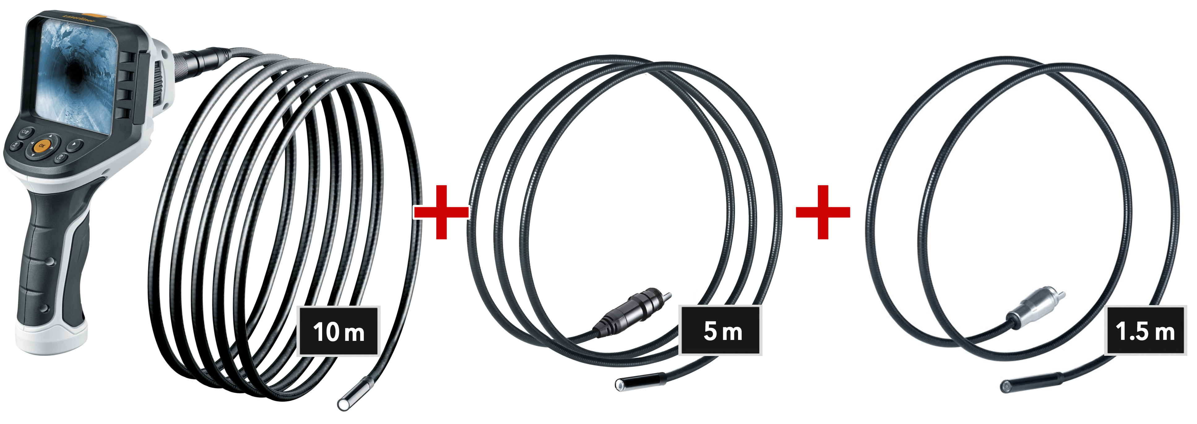 Laserliner 095.311C 9 mm probe Inspection Camera Kit, 640 x 480 pixel Resolution, LED Illumination
