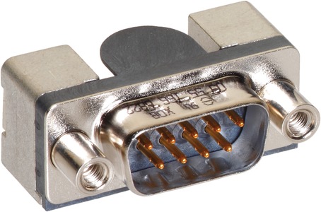 HARTING D Sub 9 Way Angled PCB Connector, with Flange Male