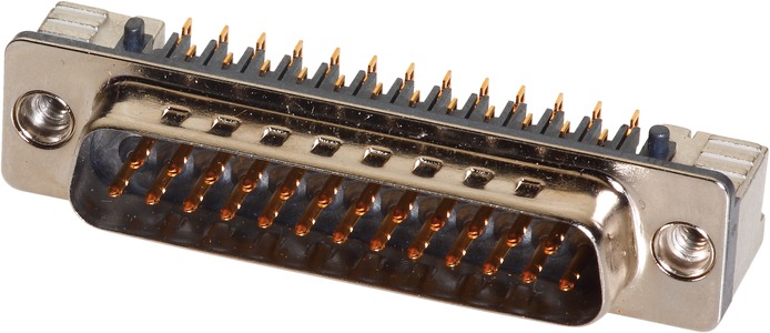 HARTING D Sub 9 Way Angled PCB Connector, with Flange Male