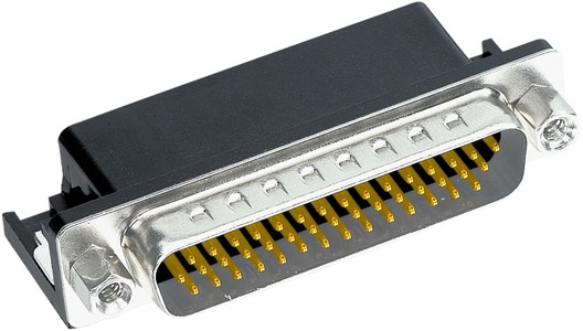 HARTING D Sub 26 Way Angled PCB Connector, with Flange Male