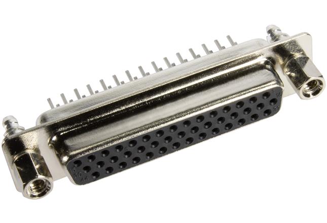 HARTING D-Sub 44 Way Straight Board D-Sub Connector Contact, with 4 to 40 UNC Screw Lock Female