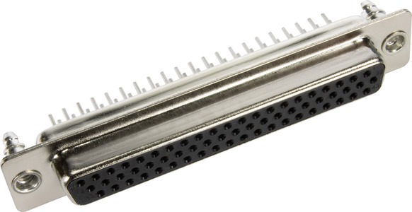 HARTING D Sub 62 Way Straight PCB Connector, with Flange Female