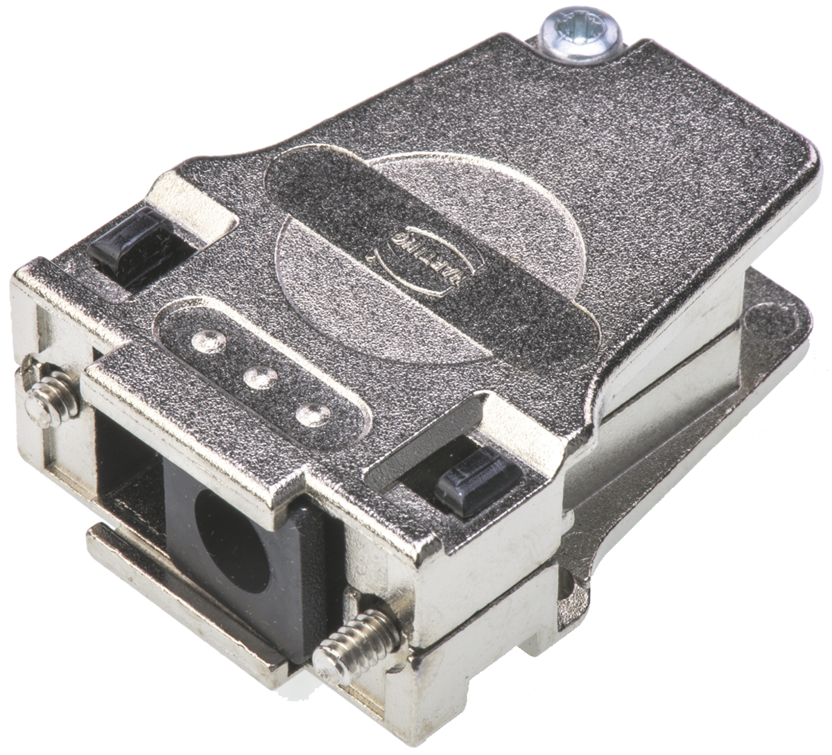 HARTING D-Sub Series Metal Right Angle D-Sub Backshell, 9 Way Strain Relief
