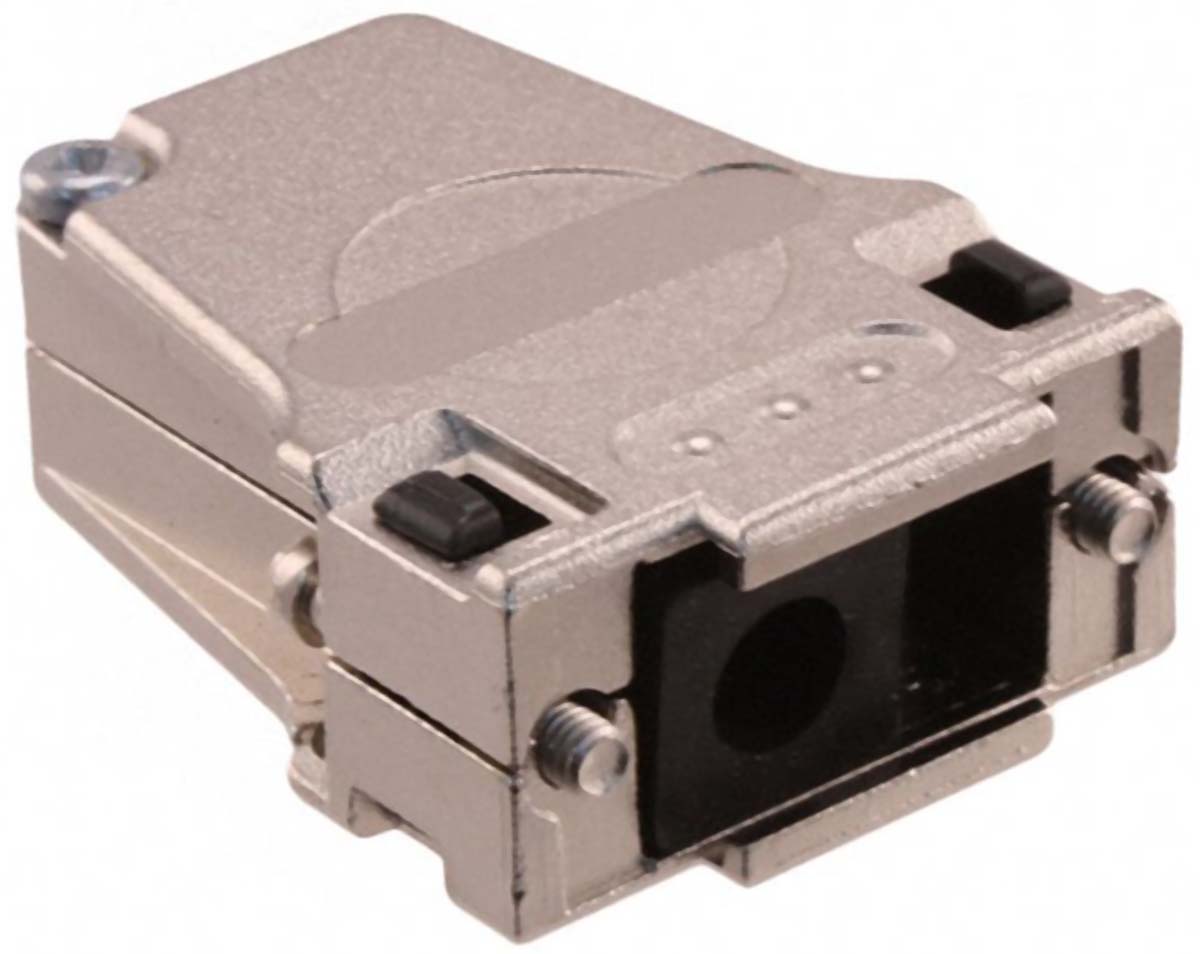 HARTING D-Sub Series Metal Angled D-Sub Backshell, 9 Way Strain Relief