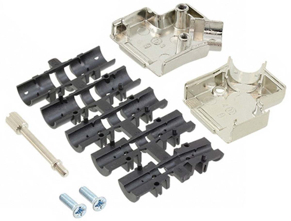 HARTING D-Sub Series Metal Angled D-Sub Backshell, 9 Way Strain Relief