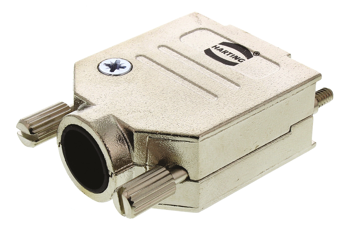 HARTING D-Sub Series Metal Straight D-Sub Backshell, 9 Way Strain Relief