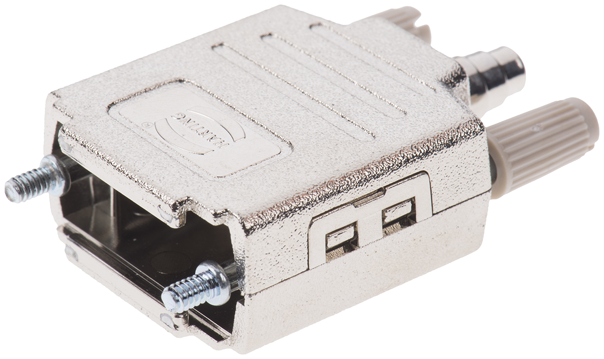 HARTING D-Sub Series Thermoplastic Straight D-Sub Backshell, 9 Way Strain Relief