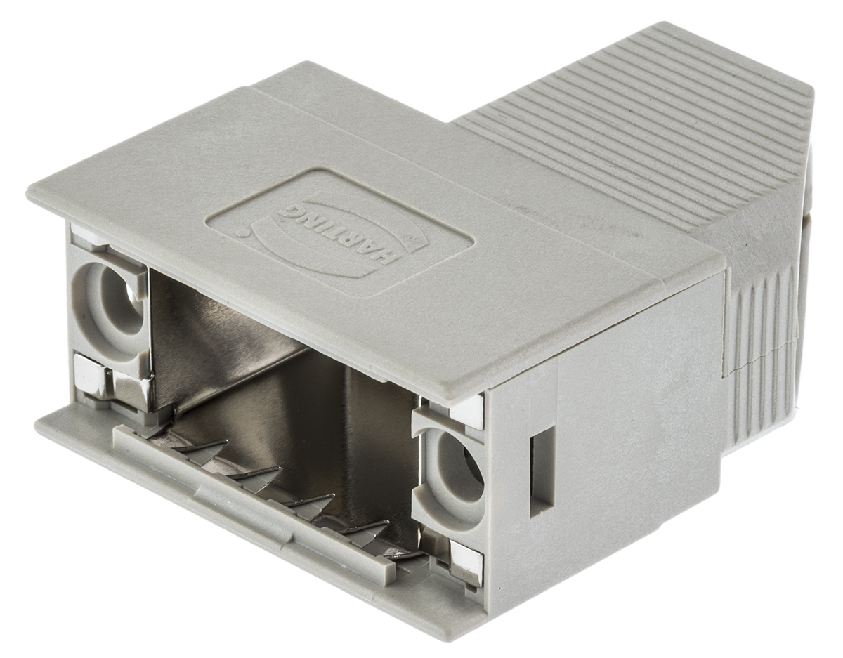 HARTING D-Sub Series Polymer Right Angle D-Sub Backshell, 9 Way Strain Relief