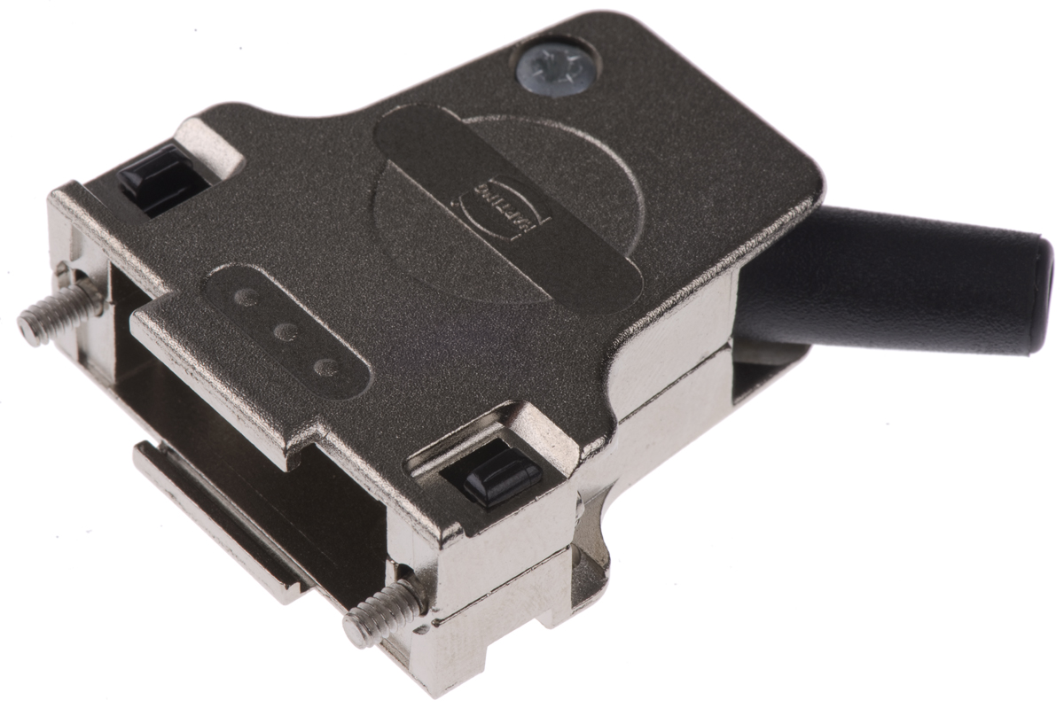 HARTING D-Sub Series Metal Right Angle D-Sub Backshell, 15 Way Strain Relief