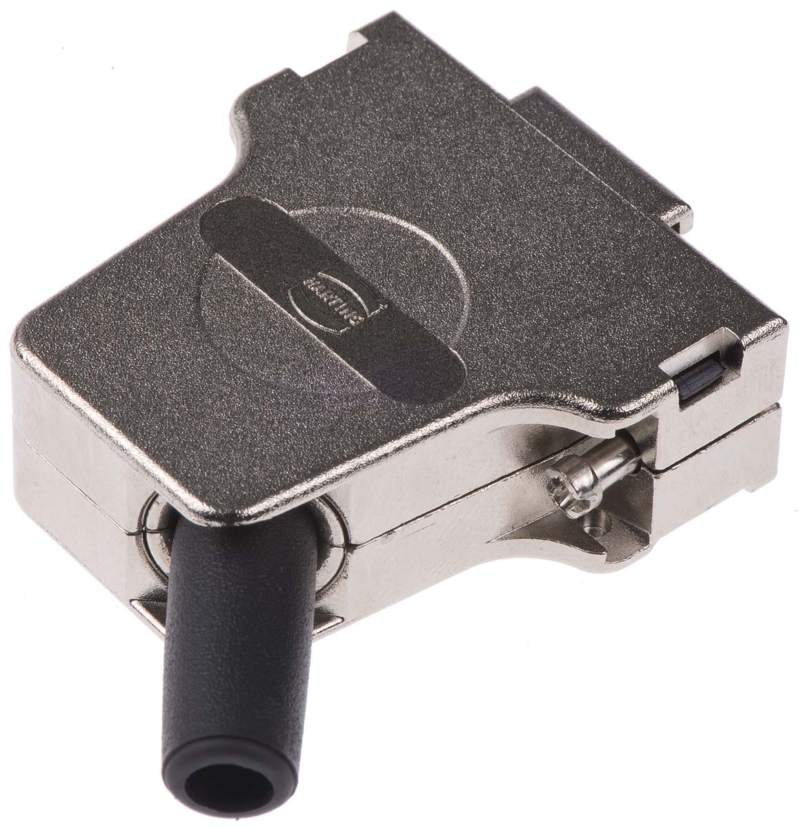 09670150334 HARTING D-Sub Series Metal Right Angle D-Sub Backshell, 15 Way Strain Relief