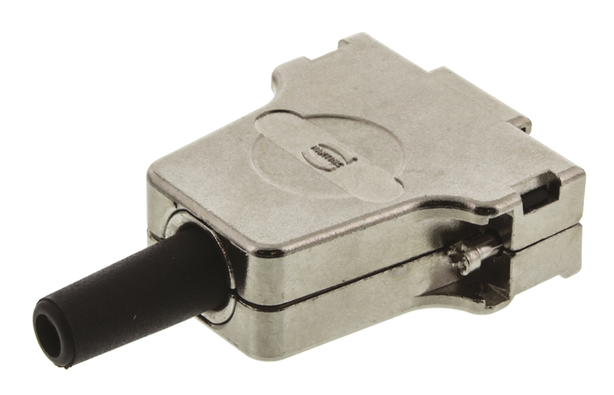 09670150344 HARTING D-Sub Series Metal Straight D-Sub Backshell, 15 Way Strain Relief