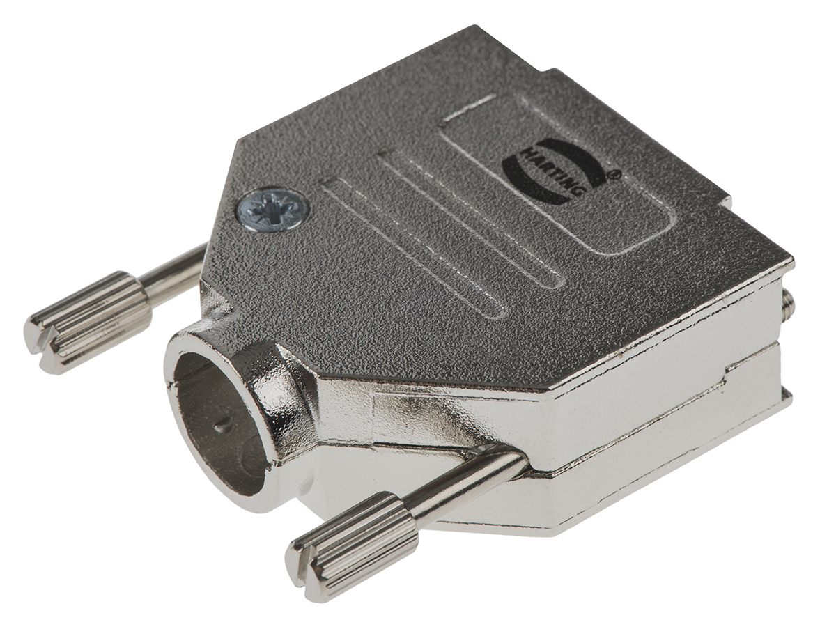 09670150348 HARTING D-Sub Series Metal Straight D-Sub Backshell, 15 Way Strain Relief