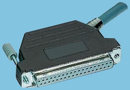 HARTING D-Sub Series Thermoplastic Right Angle D-Sub Backshell, 15 Way Strain Relief