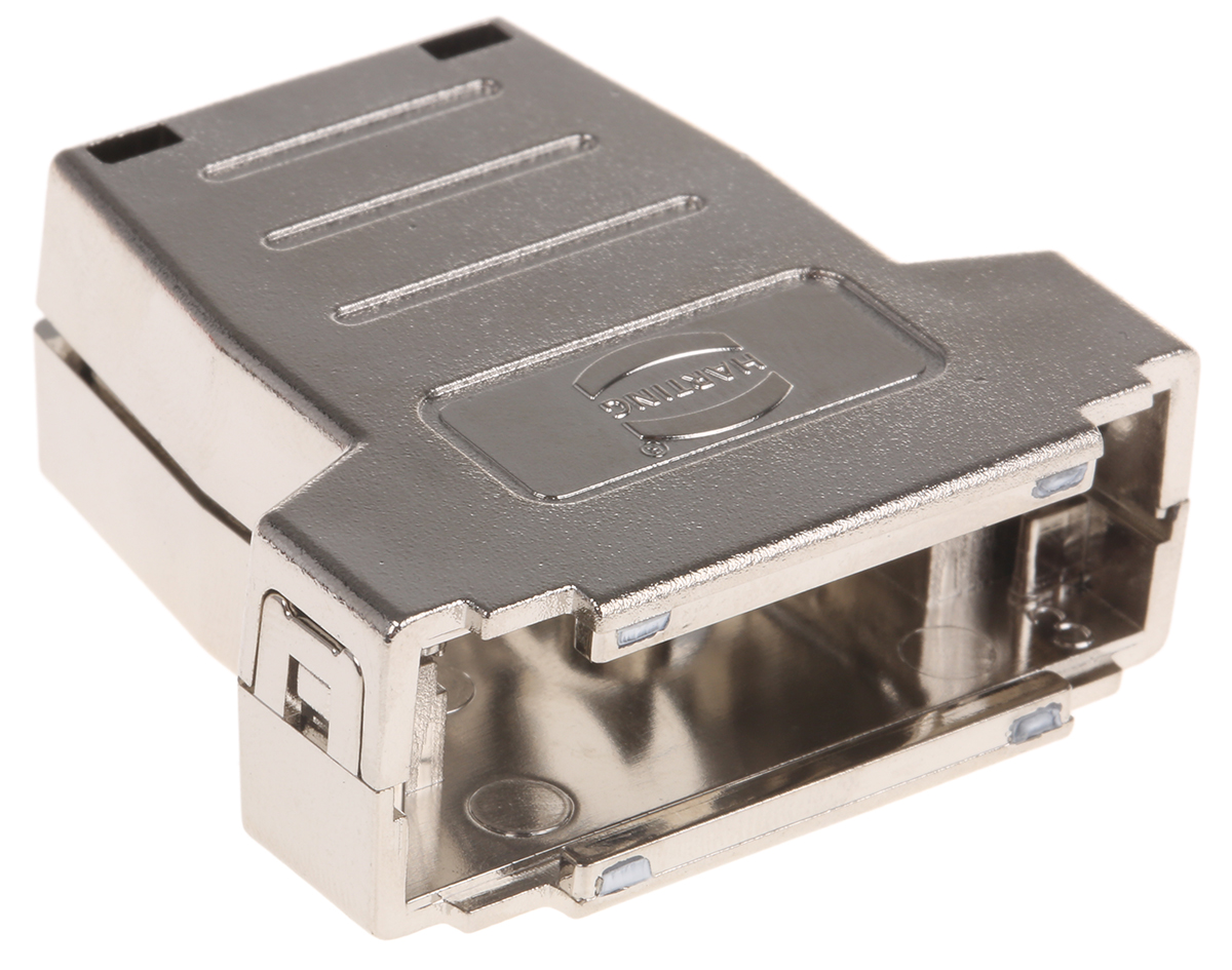 09670150435 HARTING D-Sub Series Thermoplastic Right Angle D-Sub Backshell, 15 Way Strain Relief