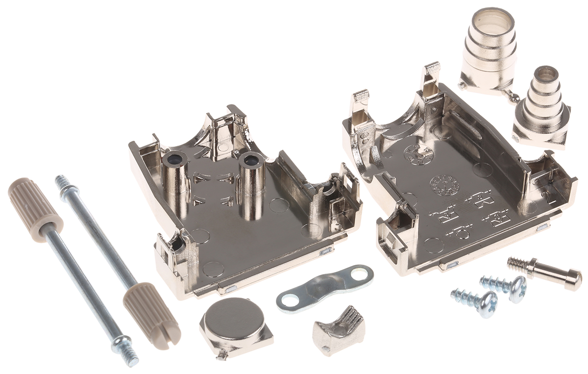 09670150435 HARTING D-Sub Series Thermoplastic Right Angle D-Sub Backshell, 15 Way Strain Relief