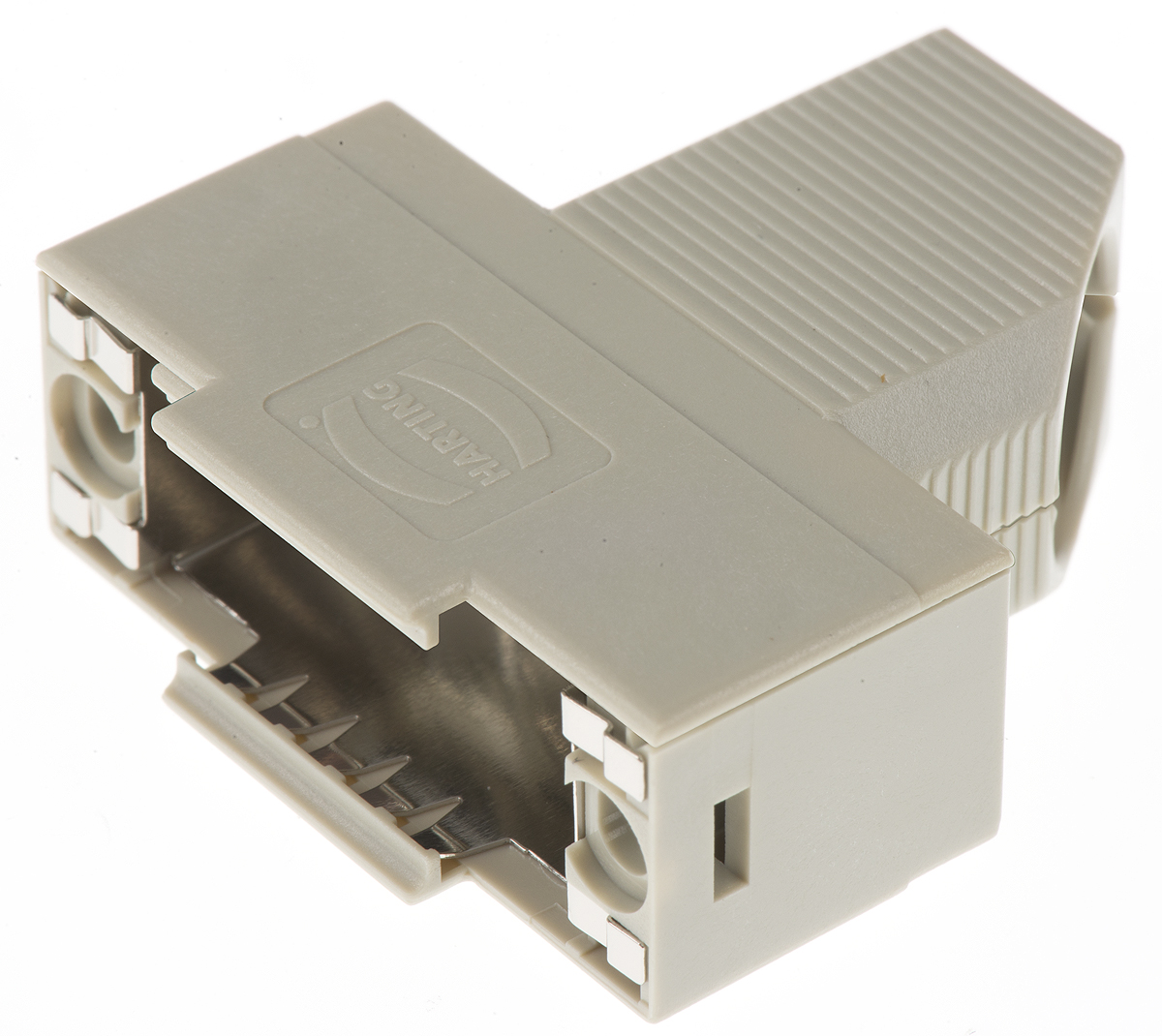 HARTING D-Sub Series Polymer Right Angle D-Sub Backshell, 15 Way Strain Relief