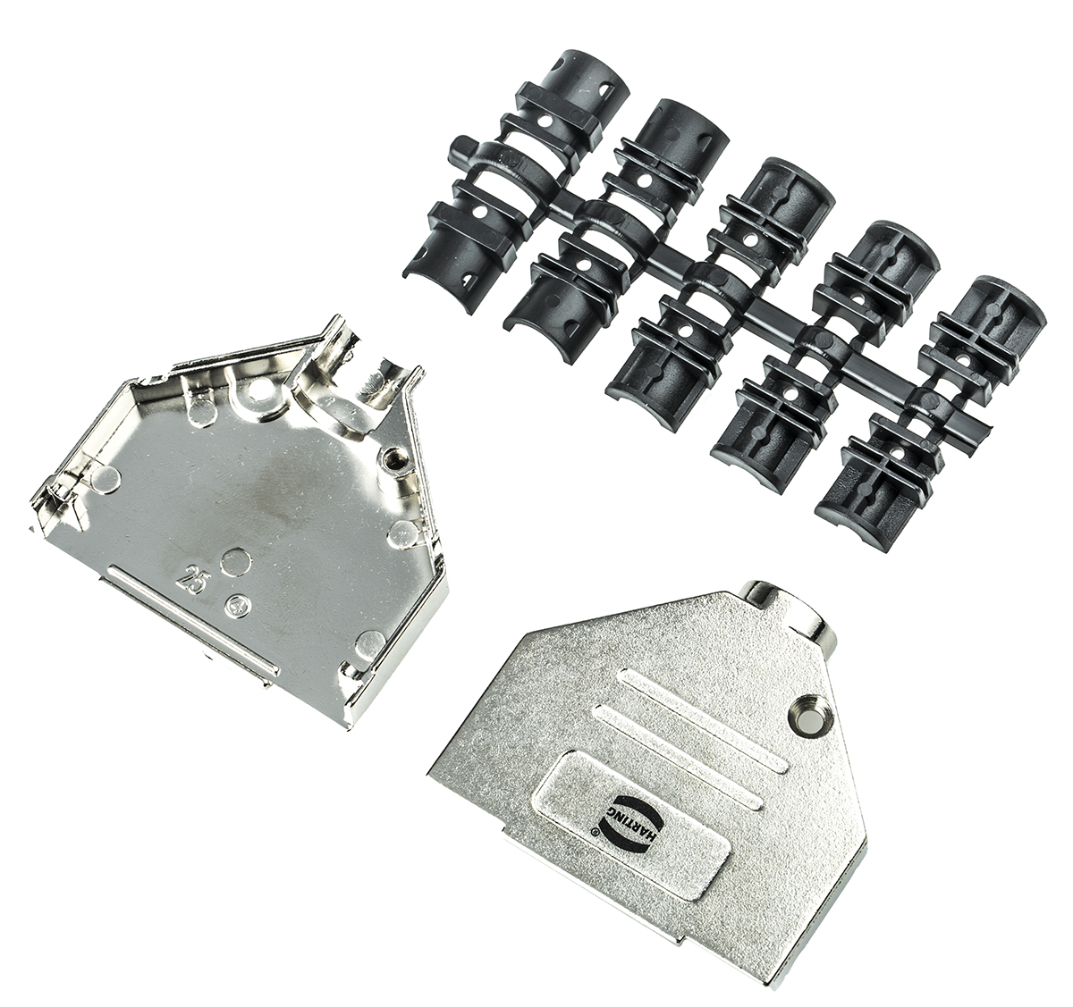HARTING D-Sub Series Metal Straight D-Sub Backshell, 25 Way Strain Relief