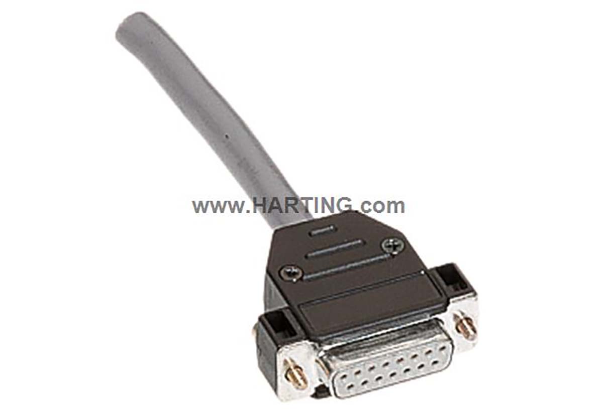 HARTING D-Sub Series Thermoplastic Straight D-Sub Backshell, 25 Way Strain Relief