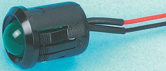 RS PRO Yellow Panel Mount Indicator, 2V dc, 14mm Mounting Hole Size, Lead Wires Termination