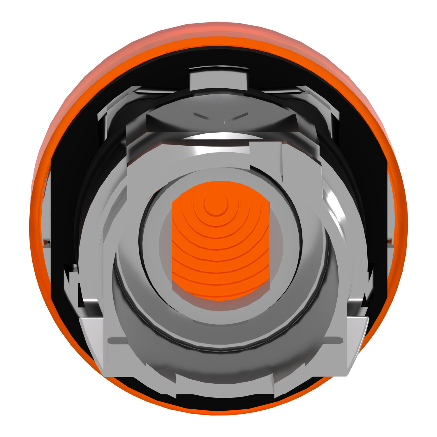 Schneider Electric XB4 Series, Orange Pilot Light Head, 22mm Cutout