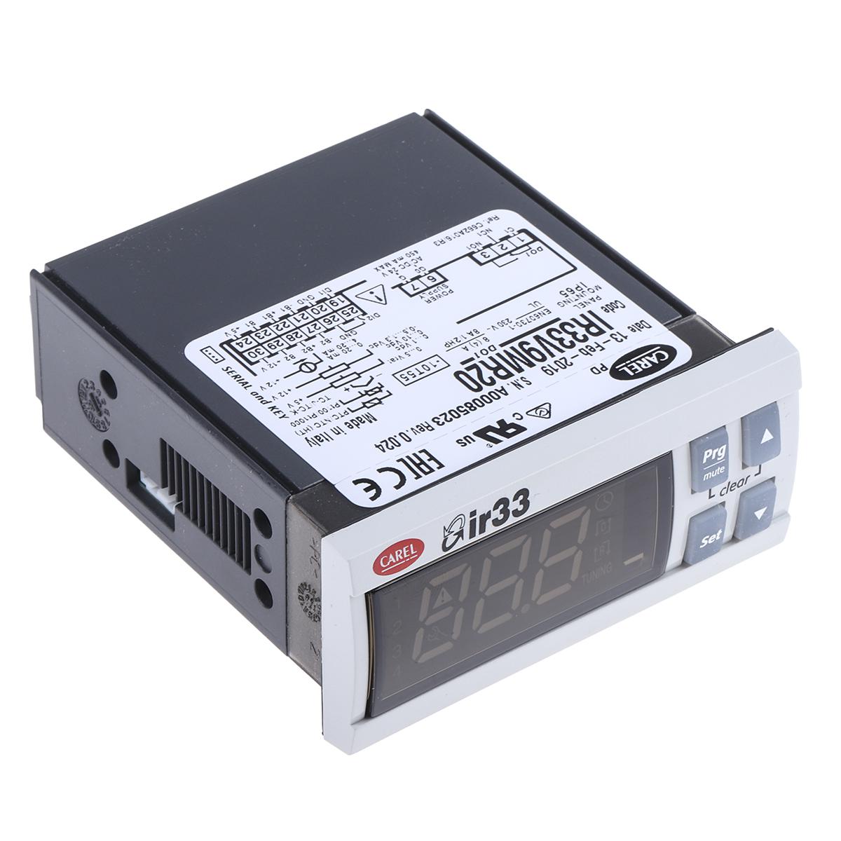 ir33v9mr20 Carel IR33 Panel Mount PID Temperature Controller, 76.2 x 34.2mm, 1 Output Relay, 24 V ac/dc Supply Voltage